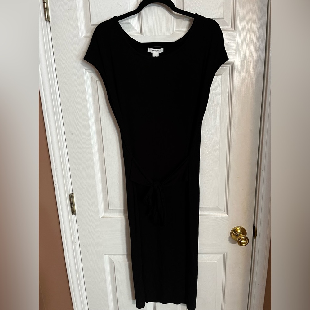 White House Black Market Black and White Sheath Maxi Dress